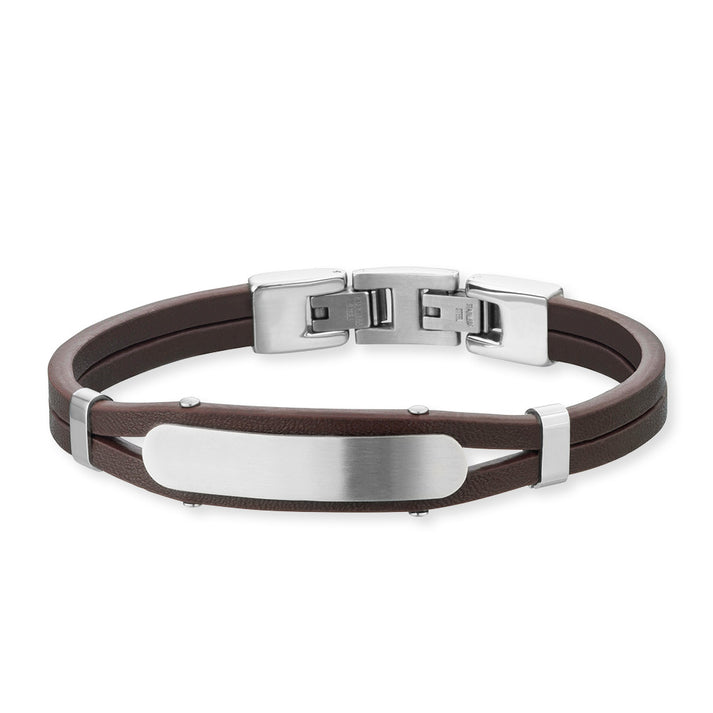 Save Brave Lederarmband Dexter mit Edelstahl Super Rabatt