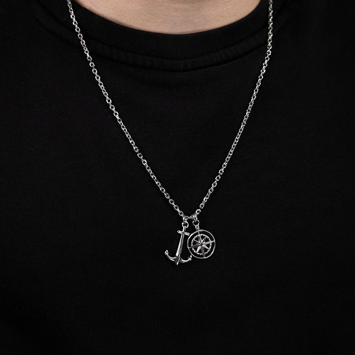 Save Brave Ankerkette mit Anhängern Anchorpolar - Farbe Silber Angebote