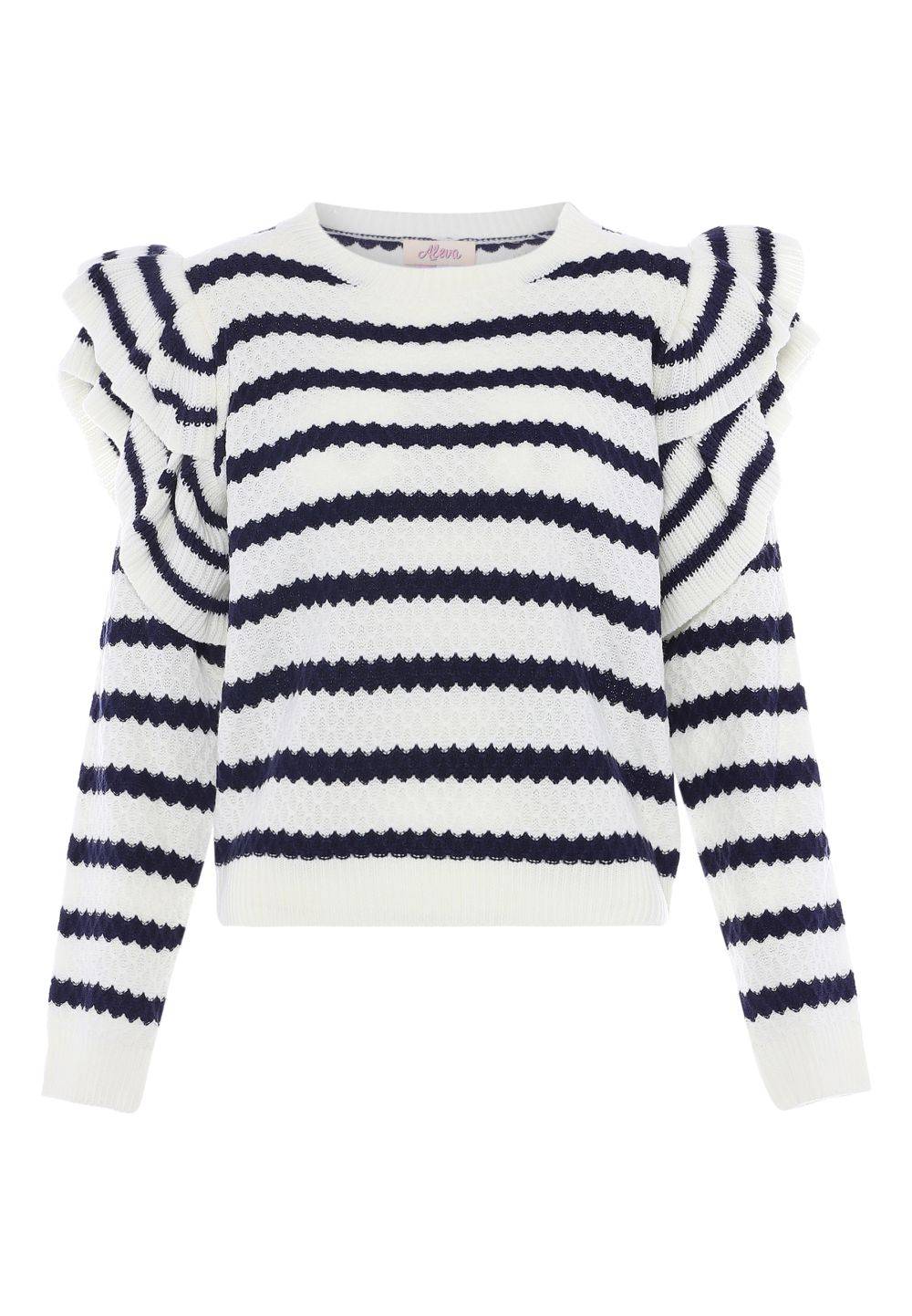 Schmuddelwedda Dreimaster Vintage Pullover mit Rüsche Angebote