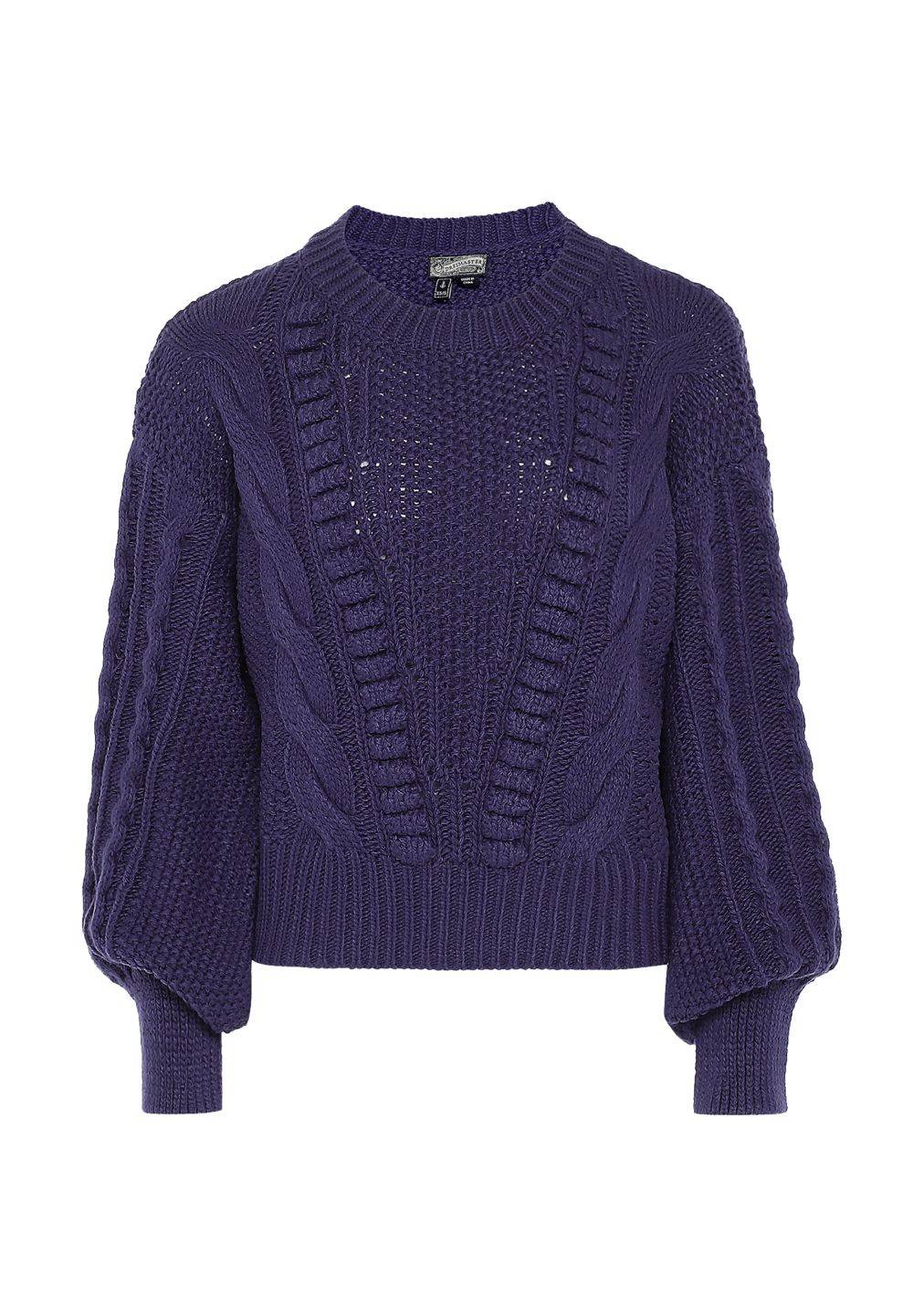 Schmuddelwedda Dreimaster Vintage Pullover mit Zopfstrick Günstig kaufen