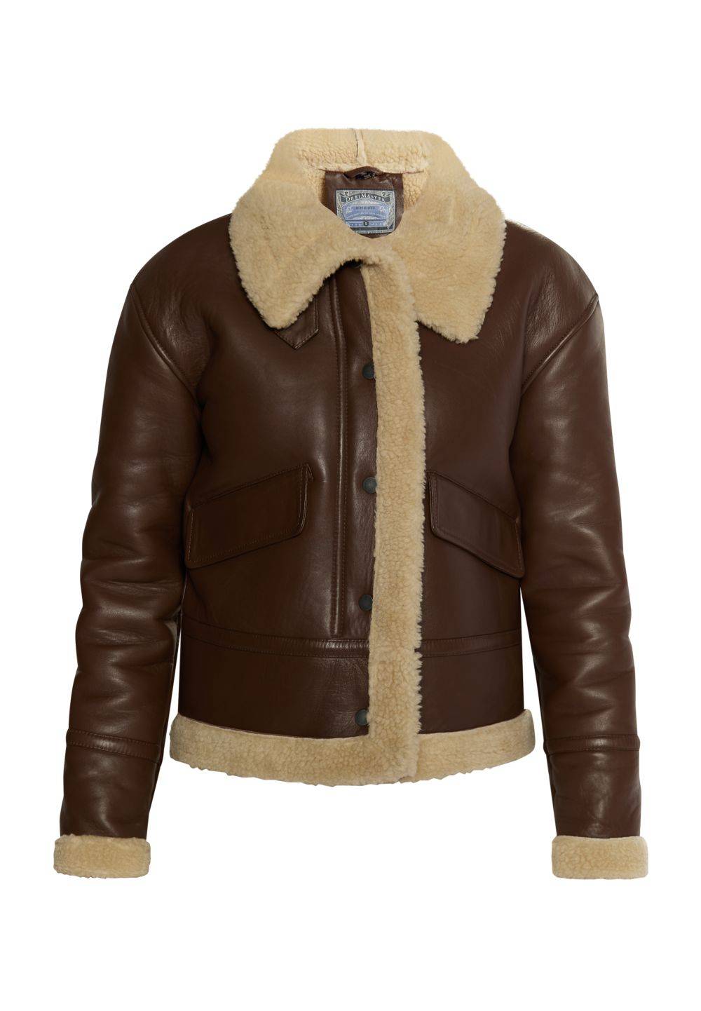 Schmuddelwedda DreiMaster Vintage Lederjacke aus Shearling Kostenlose Rückgabe