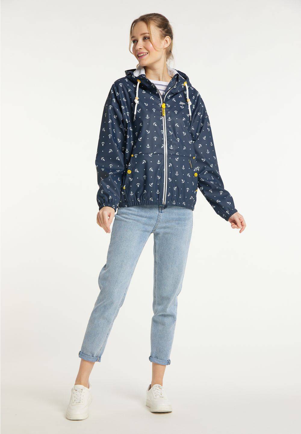 Schmuddelwedda Schmuddelwedda Regenjacke mit Anker-Print Begrenztes Angebot
