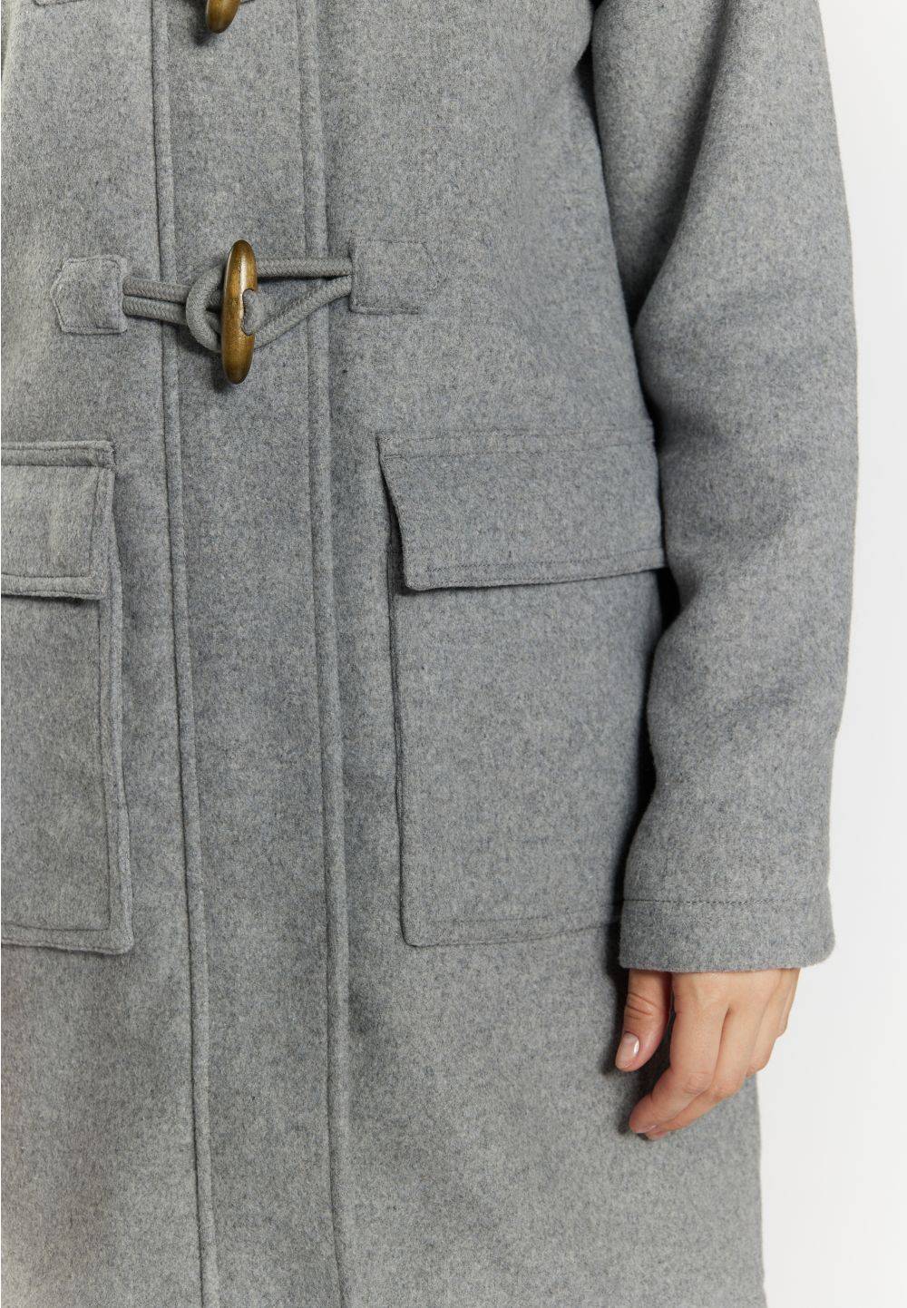 Schmuddelwedda DreiMaster Vintage Dufflecoat aus Wollgemisch im Angebot