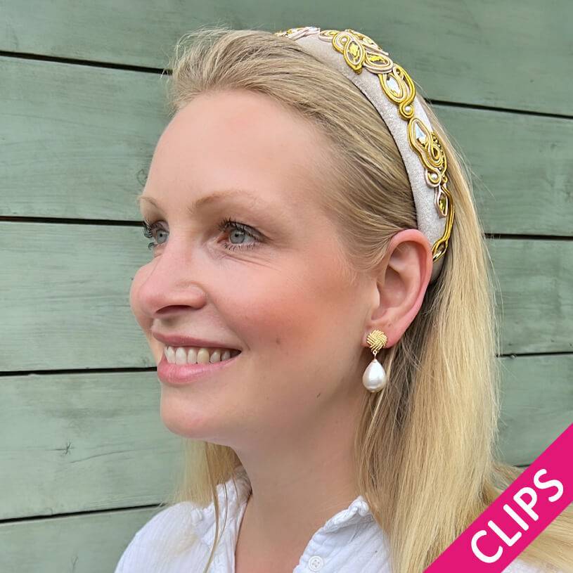 SchwesterSchwester Vergoldete Knoten-Ohrclips mit leichtem Baumwolltropfen Flash Sale