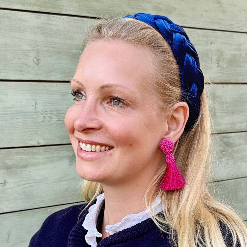 SchwesterSchwester Auffällige Perlen-Quastenohrringe in Pink Günstig kaufen