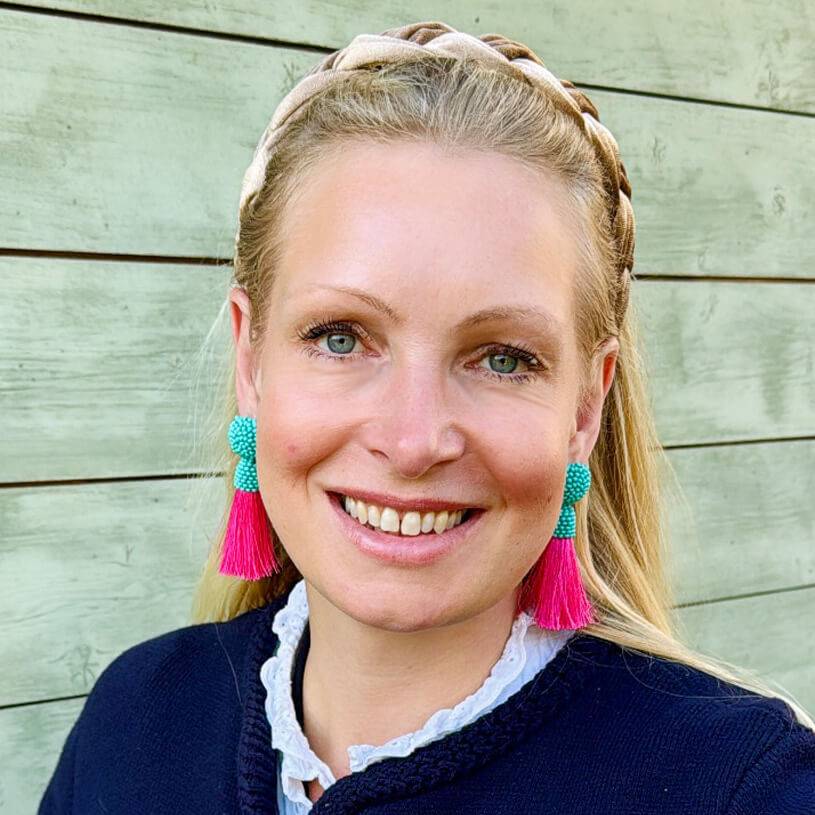 SchwesterSchwester Farbenfrohe Perlen-Quastenohrringe in Türkis und Pink Saisonschlussverkauf