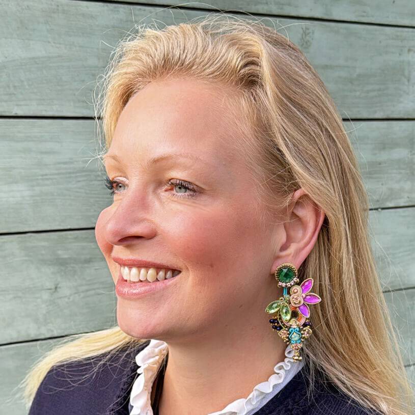SchwesterSchwester Vorbestellbar - Große Soutache-Ohrstecker in karibischen Farben Meist gekauft