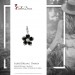 Silberdream SilberDream 925 Charm Blume schwarz Armband Ketten Anhänger FC4115 Kostenloser Versand