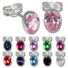 Silberdream SilberDream Ohrringe Zirkonia oval fuchsia 925er Ohrstecker SDO552D Schlussverkauf