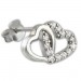 Silberdream SilberDream Glitzer Ohrstecker Herzen Zirkonia weiß 925 Silber Ohrring GSO507W Versandkostenfrei
