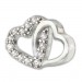 Silberdream SilberDream Glitzer Ohrstecker Herzen Zirkonia weiß 925 Silber Ohrring GSO507W Versandkostenfrei
