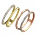 Silberdream GoldDream Gold Doppel Ring Zirkonia weiß Gr.58 333er Gelbgold GDR505Y58 Kauf eins, bekomm eins gratis