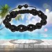 Silberdream SilberDream Shamballa Armband Glas schwarz 14 geschliffene Kugeln SDA914 zollfrei