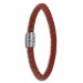 Silberdream SilberDream Leder Armband 5mm rostrot 22cm Edelstahl Verschluss LAB0522 50% Rabatt für begrenzte Zeit