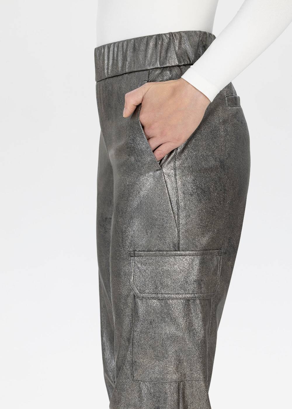 Stehmann Cargohose Rosalyn in Eco-Leather Neueste Stile