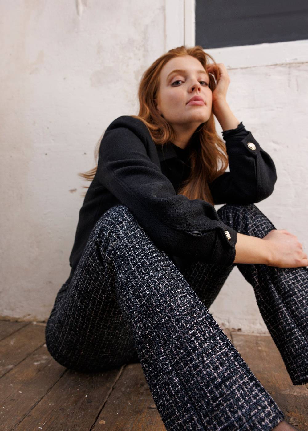 Stehmann Hose Pernille in Foiled Bouclé Qualität Bis zu 50% Rabatt