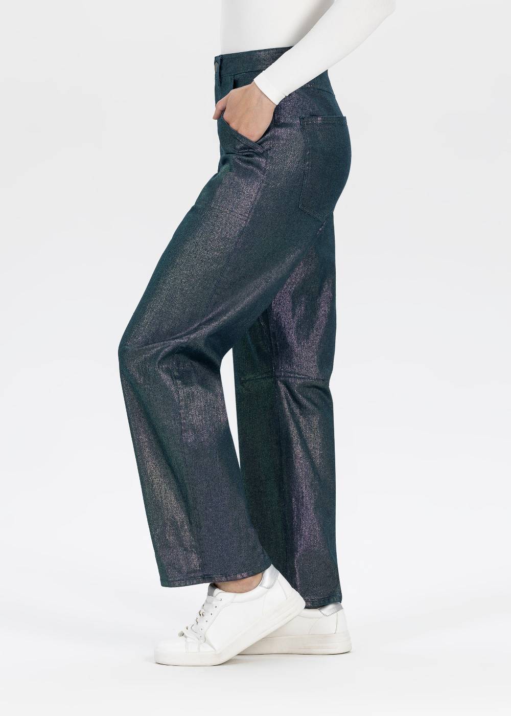 Stehmann 7/8-Hose Fibi in Metallic Look Discount Store für neue Produkte