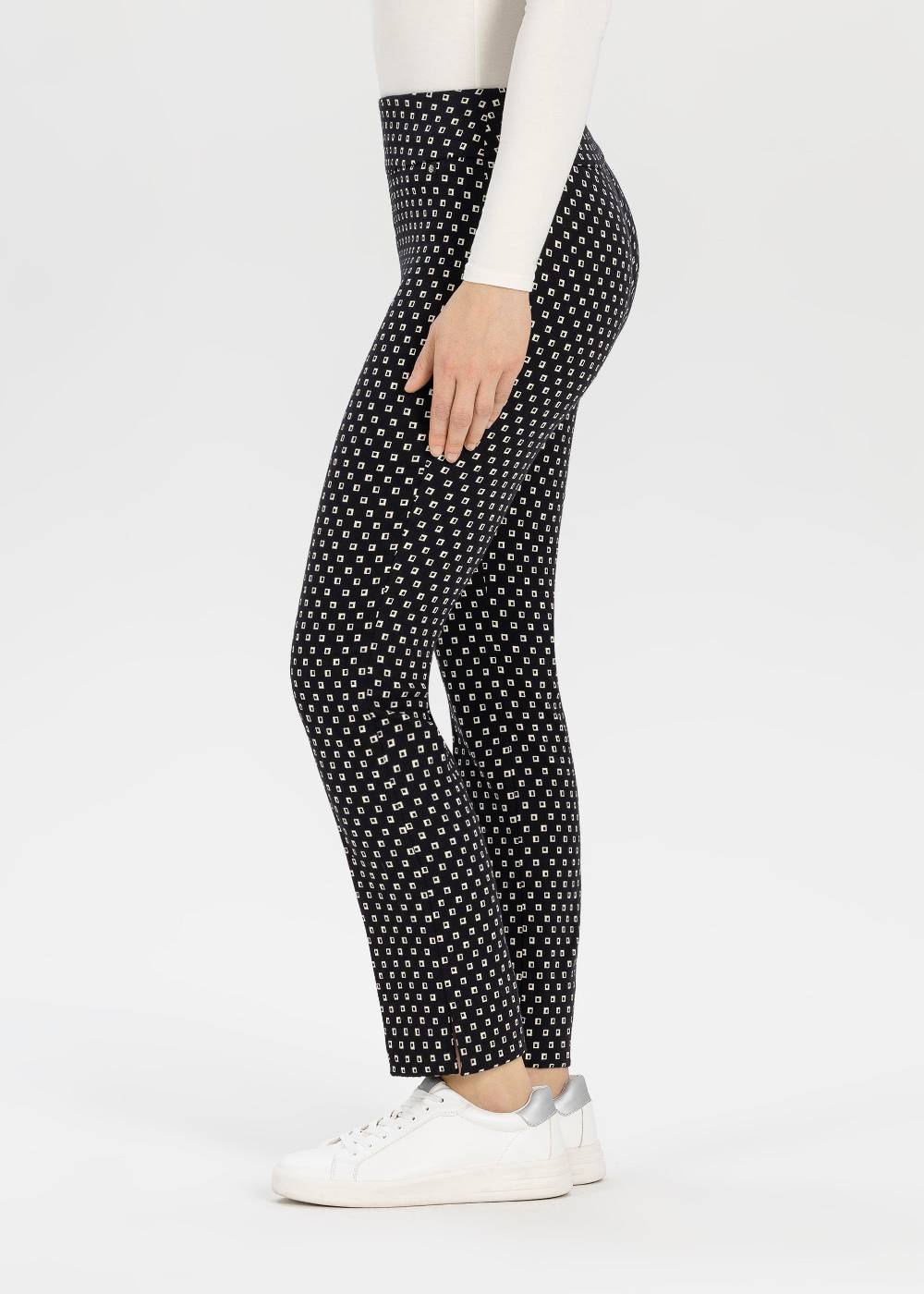 Stehmann 7/8-Hose Ina in Black and White Jacquard Günstiger Verkauf