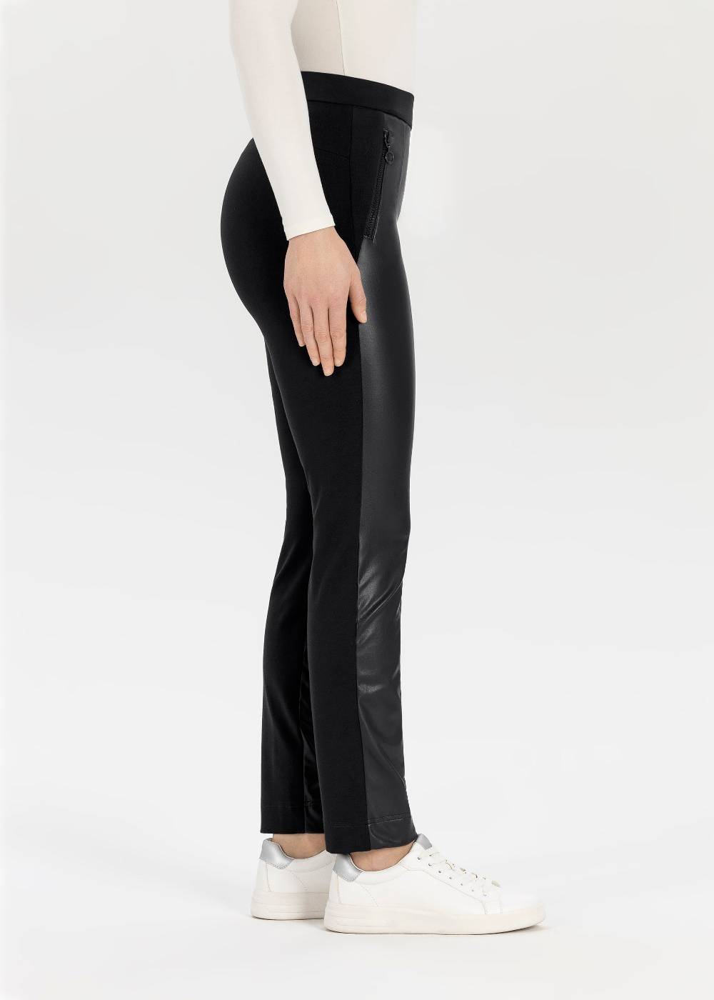 Stehmann Stretchhose Imilia mit Lederimitat Fabrik Onlineshop