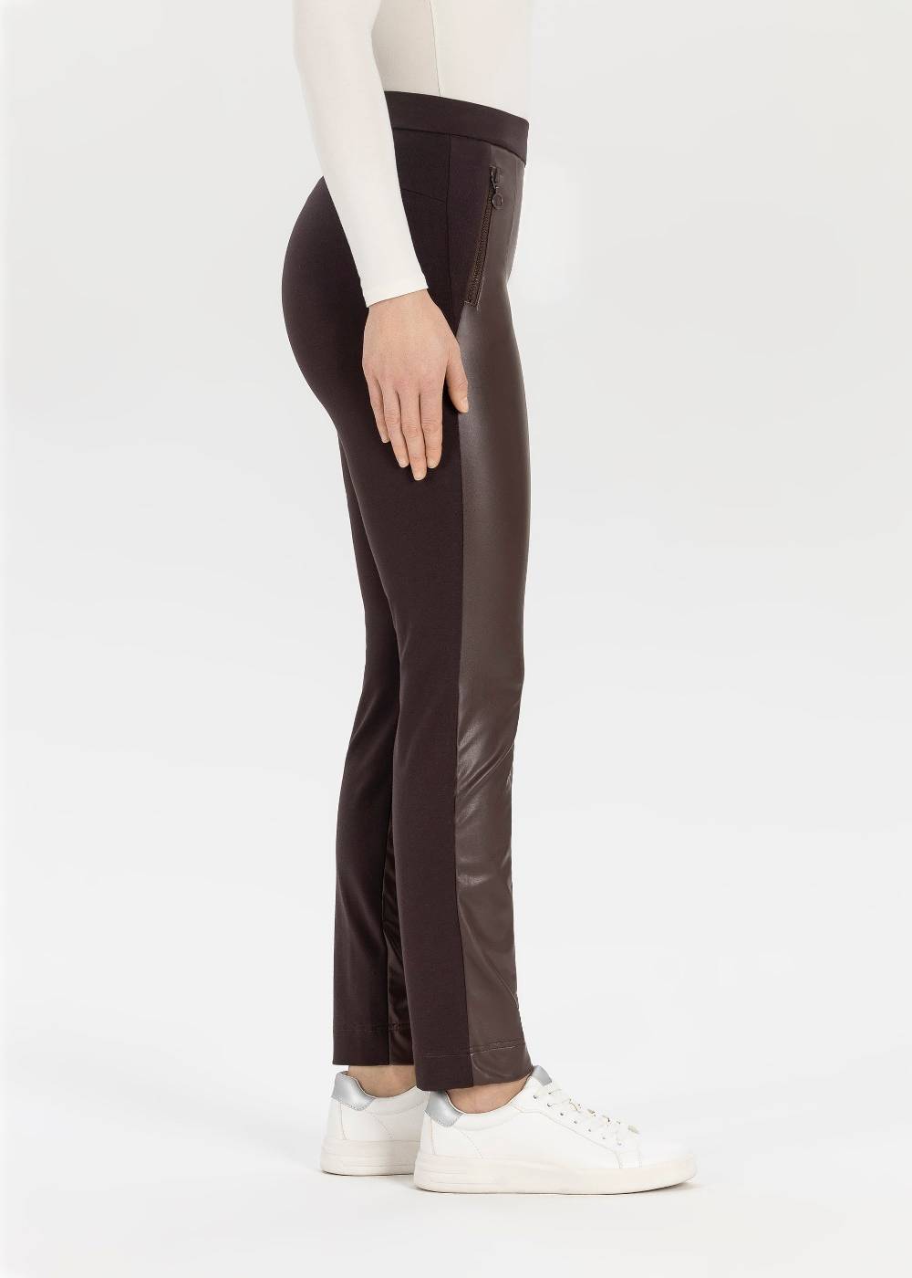 Stehmann Stretchhose Imilia mit Lederimitat Fabrikpreis