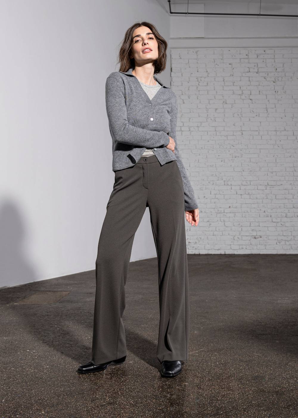 Stehmann Hose Hillda in Scuba Crepe mit weitem Bein Versandkostenfrei