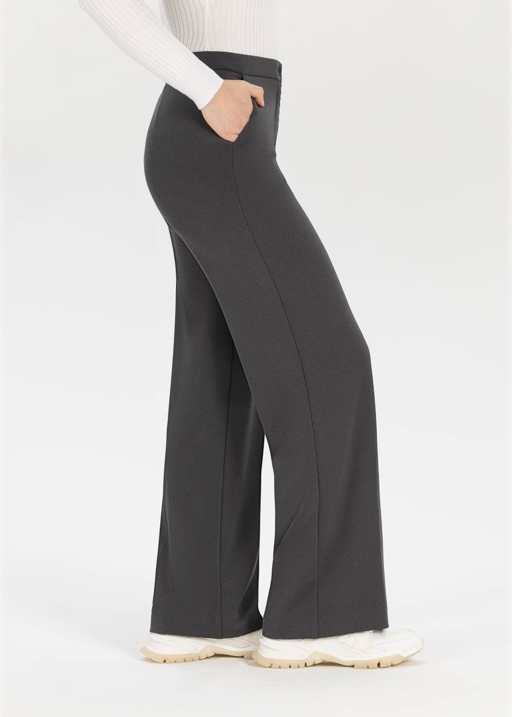 Stehmann Hose Hillda in Scuba Crepe mit weitem Bein Versandkostenfrei