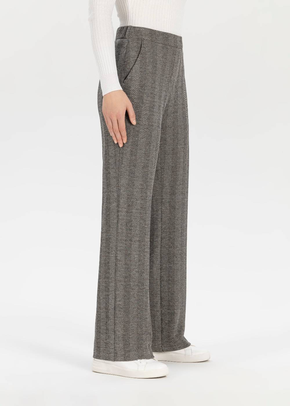 Stehmann Relaxed Hose Flanna in Fluffy Herringbone Qualität Online Shopping