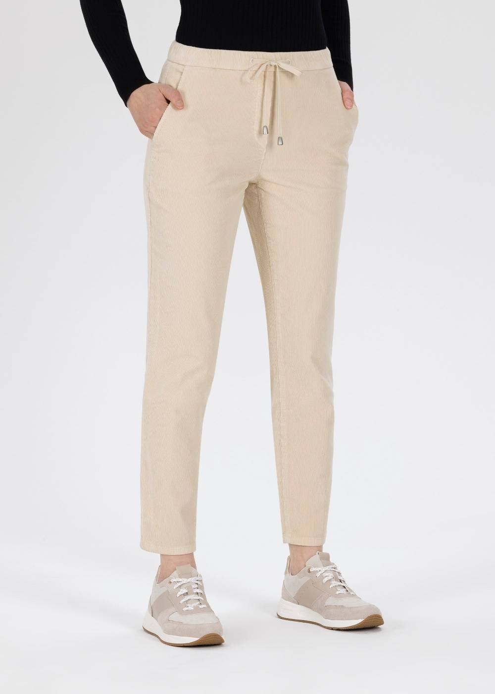 Stehmann Jogpants Messing in feinem Cord mit Bügelfalte Schlussverkauf