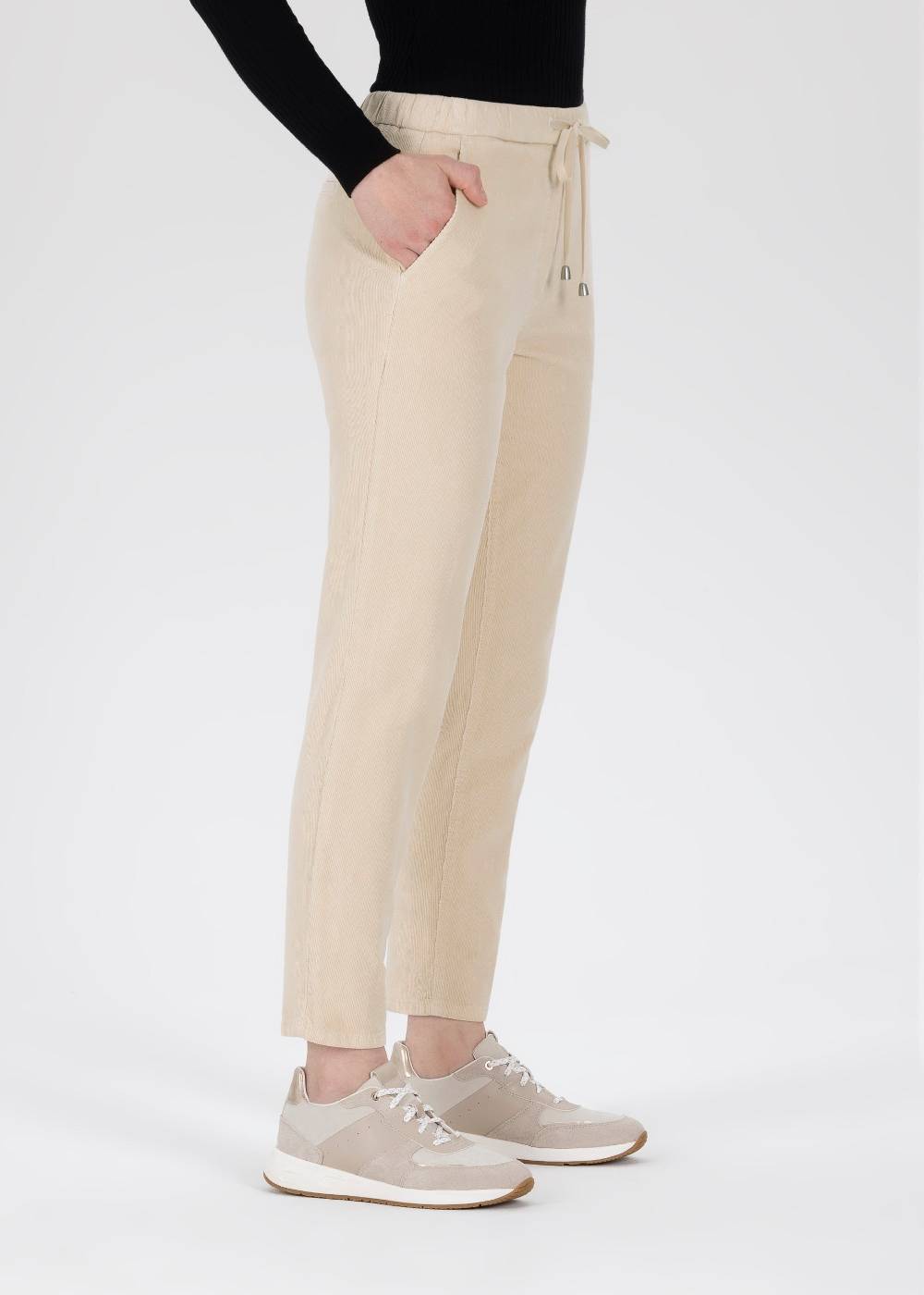 Stehmann Jogpants Messing in feinem Cord mit Bügelfalte Schlussverkauf