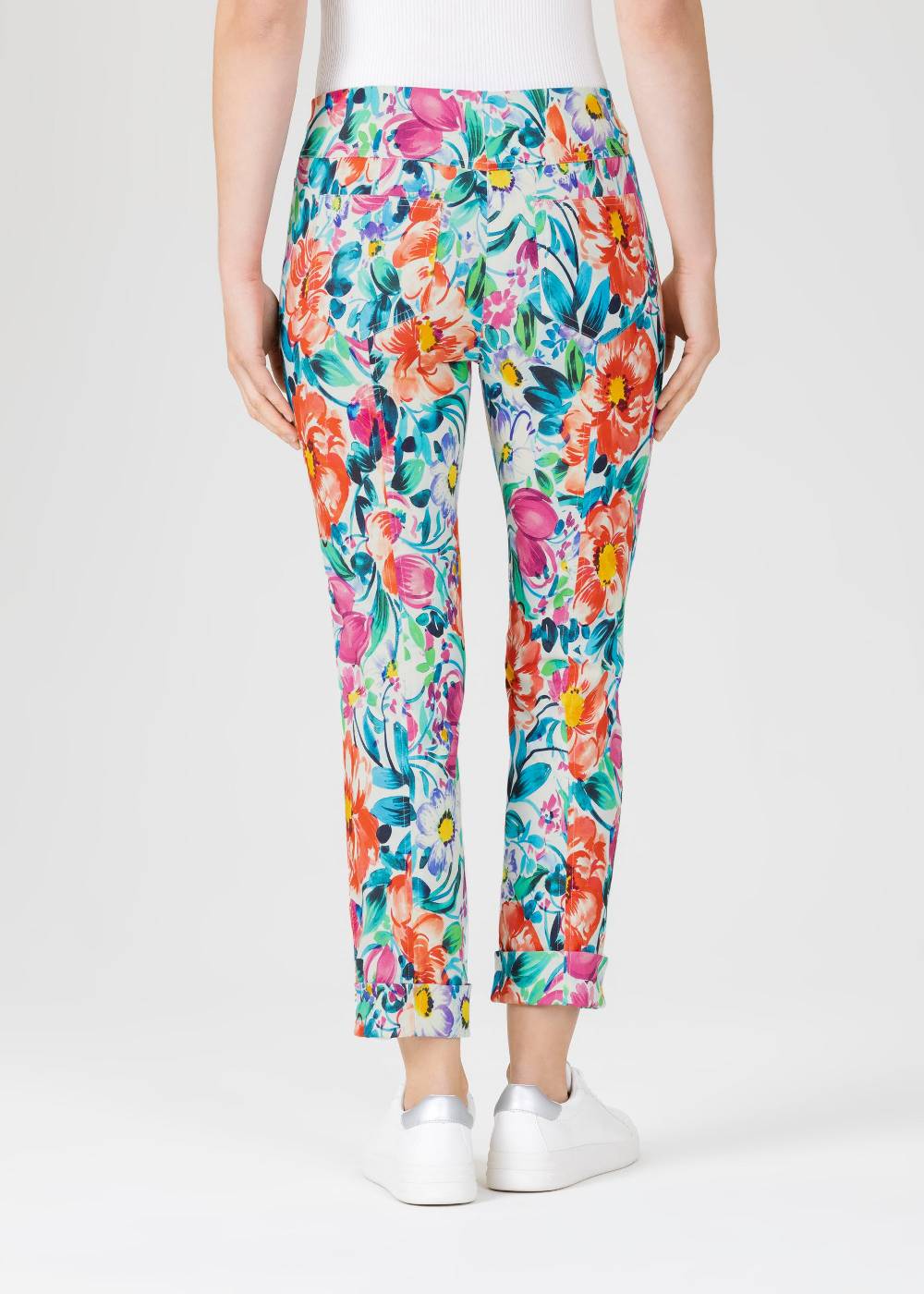 Stehmann 6/8-Hose Igor mit Flower Print Begrenztes Angebot