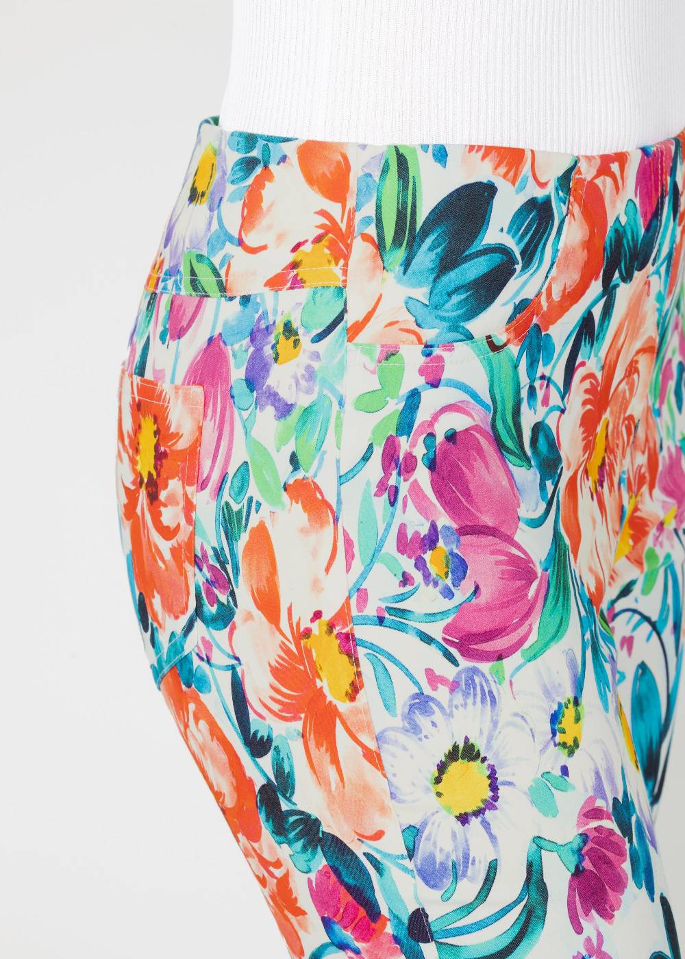 Stehmann 6/8-Hose Igor mit Flower Print Begrenztes Angebot