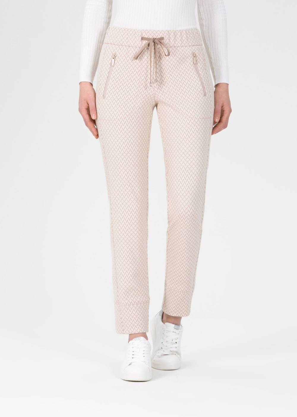 Stehmann Jogpants Roxana in Jersey mit Hahnentritt Super Rabatt
