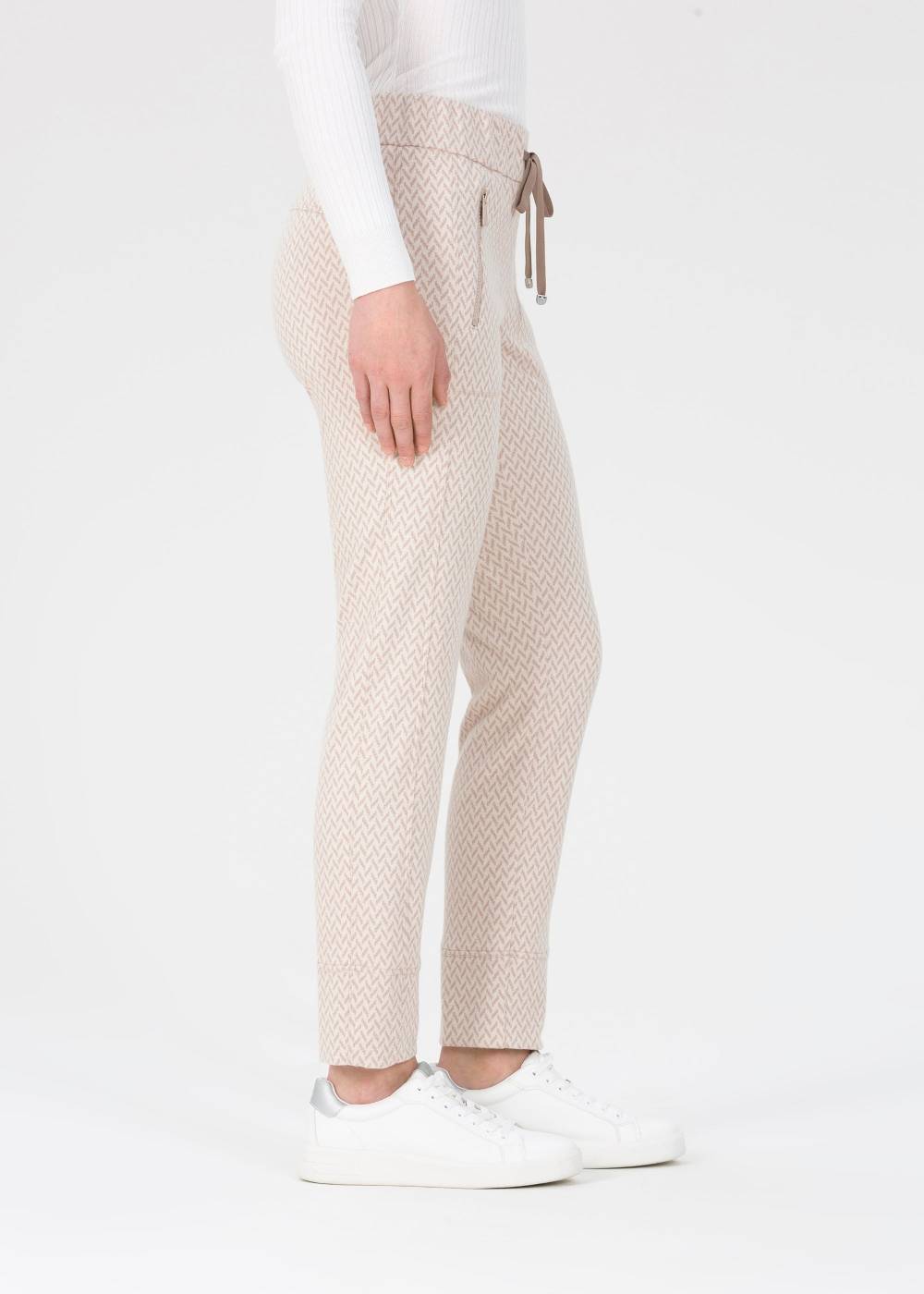 Stehmann Jogpants Roxana in Jersey mit Hahnentritt Super Rabatt
