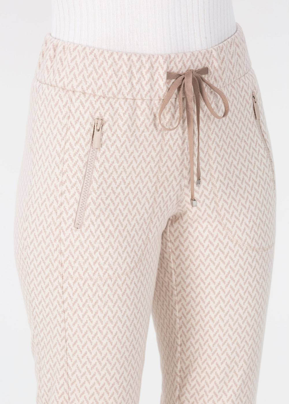 Stehmann Jogpants Roxana in Jersey mit Hahnentritt Super Rabatt