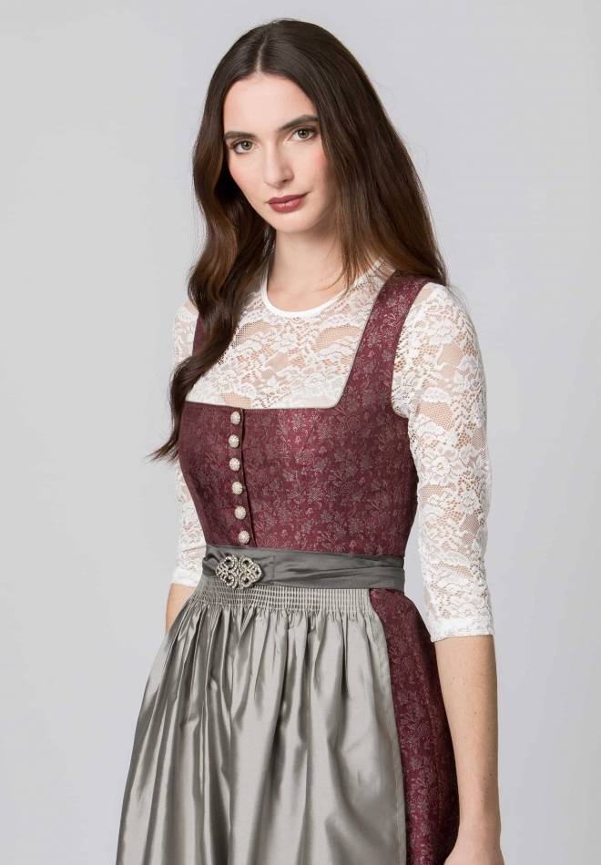 Stockerpoint Dirndl Leonora bordeaux 32 Fabrikverkauf