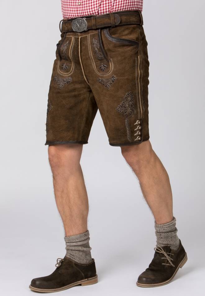 Stockerpoint Lederhose Bertl stein geäscht-natur 44 Letzter Tag