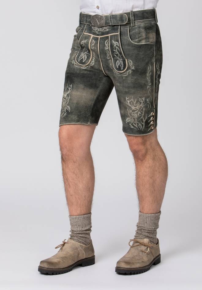Stockerpoint Lederhose Lee grau gespeckt 58 Nur noch ein Tag übrig