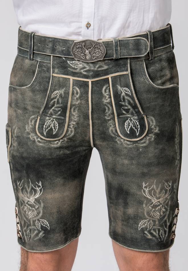 Stockerpoint Lederhose Lee grau gespeckt 58 Nur noch ein Tag übrig