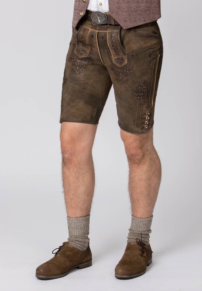 Stockerpoint Lederhose Artur muskat gespeckt 44 Kostenloser Versand international