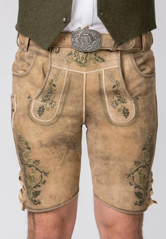 Stockerpoint Lederhose Girgl senf gespeckt-grün 48 Rabatte dieses Monats