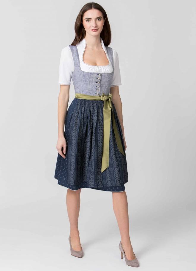 Stockerpoint Dirndl Eleen dunkelblau 32 zollfrei