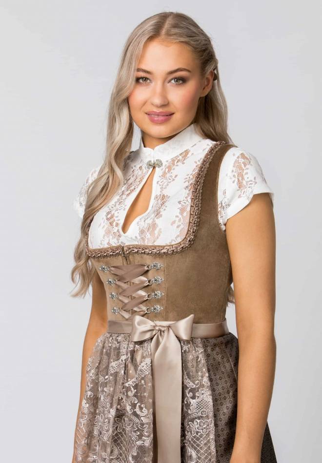 Stockerpoint Dirndl Loredana taupe 30 Fabrik Onlineshop