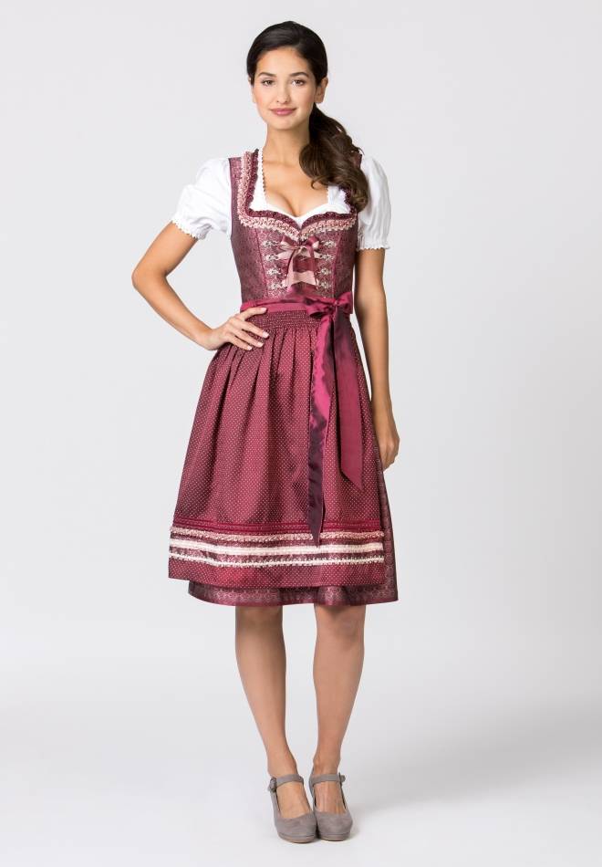 Stockerpoint Dirndl Giselle bordeaux 30 Versandkostenfrei