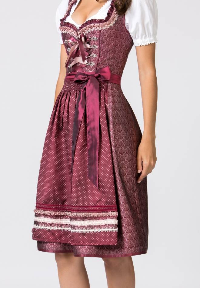 Stockerpoint Dirndl Giselle bordeaux 30 Versandkostenfrei