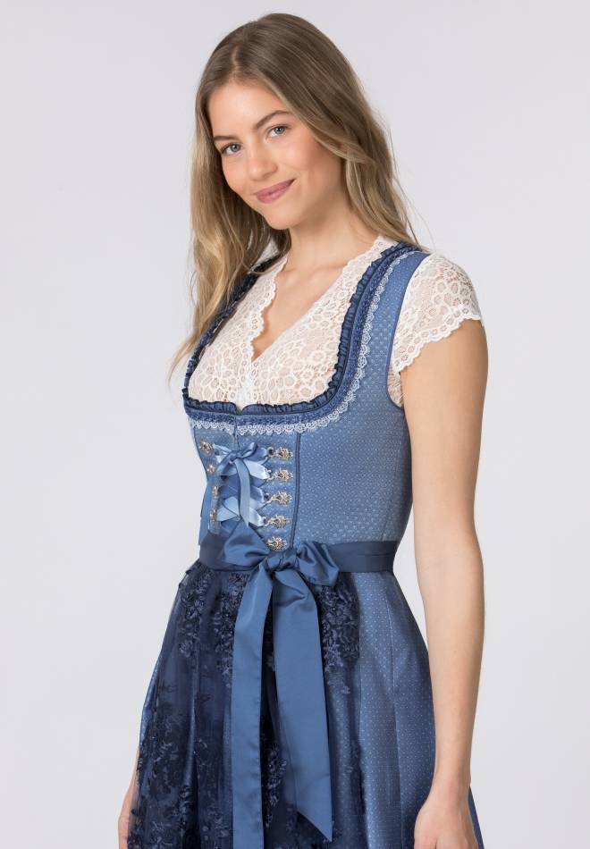 Stockerpoint Dirndl Beliva blau 32 Großer Ausverkauf