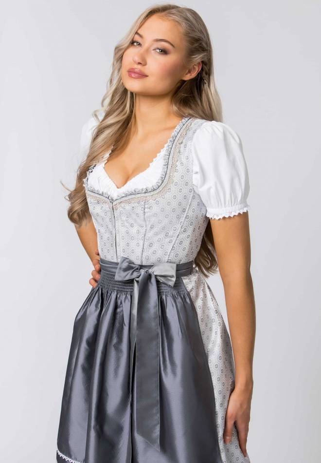 Stockerpoint Dirndl Sonja hellgrau 32 Weihnachtsangebot
