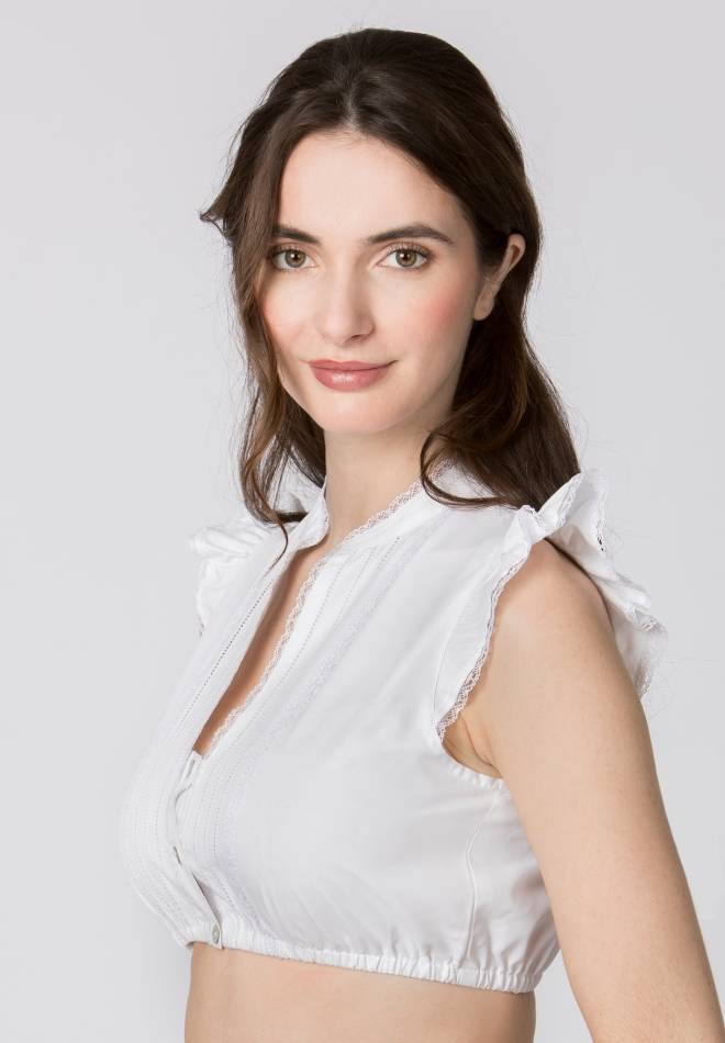 Stockerpoint Dirndlbluse Satine weiss 30 Discount Store für neue Produkte