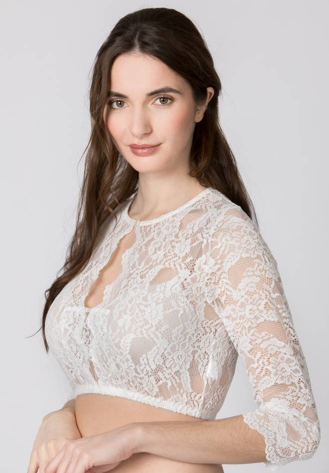Stockerpoint Dirndlbluse Smilla creme 34 Nur noch ein Tag übrig
