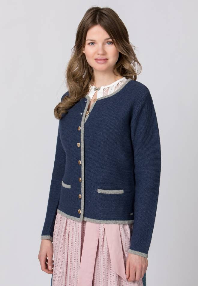 Stockerpoint Jacke Caro nachtblau-grau 34 Bis zu 50% Rabatt