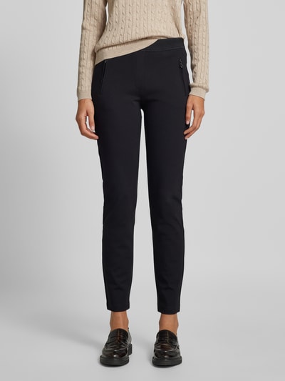 Peek & Cloppenburg Christian Berg WomanSlim Fit Stoffhose mit Reißverschlusstaschen in black Zeitbegrenzte Promotion